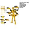 3D Printed Action Figure with Accessories Articulated Dummy Figurine with Movable Joints Desktop Decor Assembly Completed Action Figure Gift