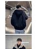 Men's American Short Hooded Cotton Jacket, Winter Luxury, Thick and Warm with Fur Collar.