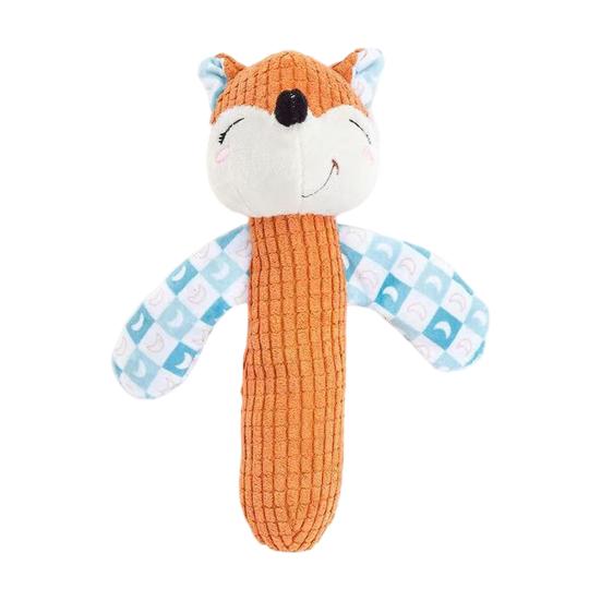 Durable Dog Chew Toys Squeaky Plush Toy, Cute Animal Shape, Corduroy Crinkle Paper Reinforced Suture Pet Playthings Interactive Teeth Grinding Toy