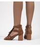 2025 Women's Chunky Heel Tassel Ankle Boots Peep Toe, Back Zipper, Roman Style Sandals