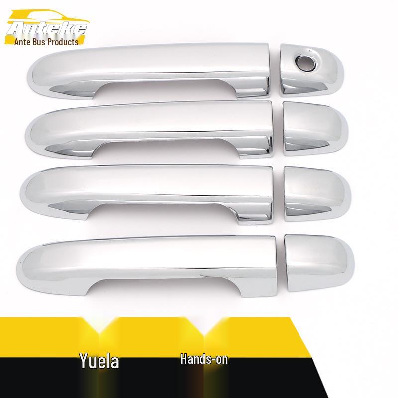 Elantra Electroplated Door Handle Armrest Sticker - Handshake Buckle Car Accessory.