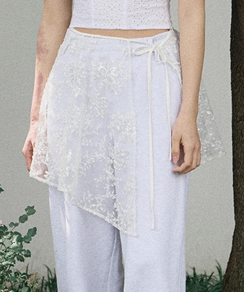 Ridge Sparkly Asymmetric Wrap Skirt (2 Colors)