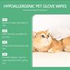 2pc Dog Cleaning Wipes Gloves, Cleaning And Pet Oral Wipes For Cats Cleaning Gloves Wipes - Reduces Plaque, Freshens Breath, Can Also Be Used