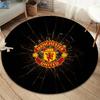 Manchester United F Round Area Rug,Carpet Rug for Living Room Bedroom Sofa Playroom Decor,Non-slip Floor Mat
