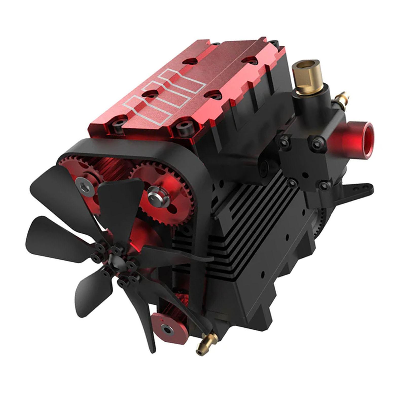 Метаноловый двигатель внутреннего сгорания двухцилиндровый 4-тактный в сборе металлический моторный комплект