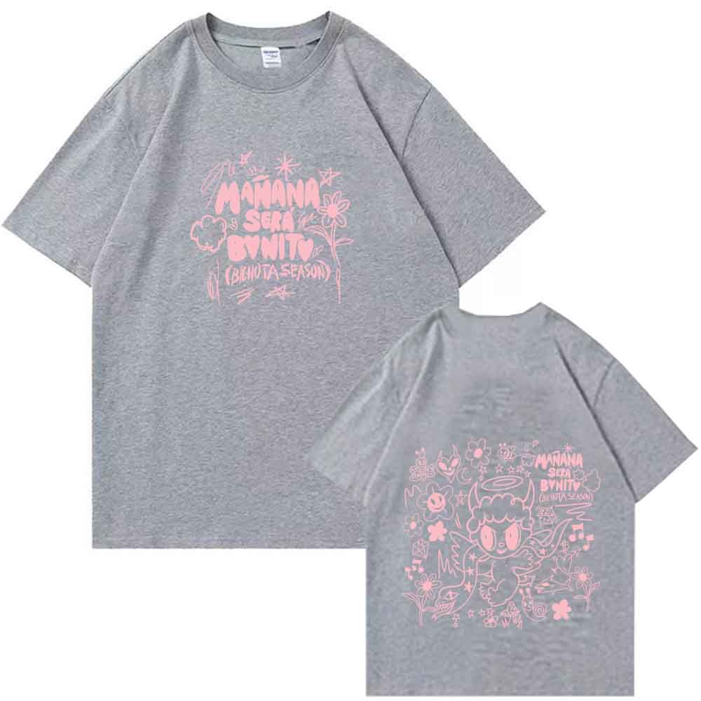 Karol G Manana Sera Bonito T-shirt Women O-neck Summer Casual Shirt Oversized T Shirt for Men Regular Printing