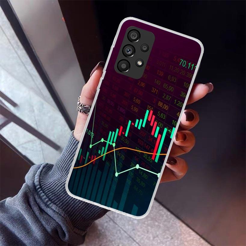 Trade Investment Forex Stock Market Phone Case For Samsung Galaxy A12 A52S A42 A32 A22 A51 A50 Note 20 Ultra 10 S10 Plus A71 A70