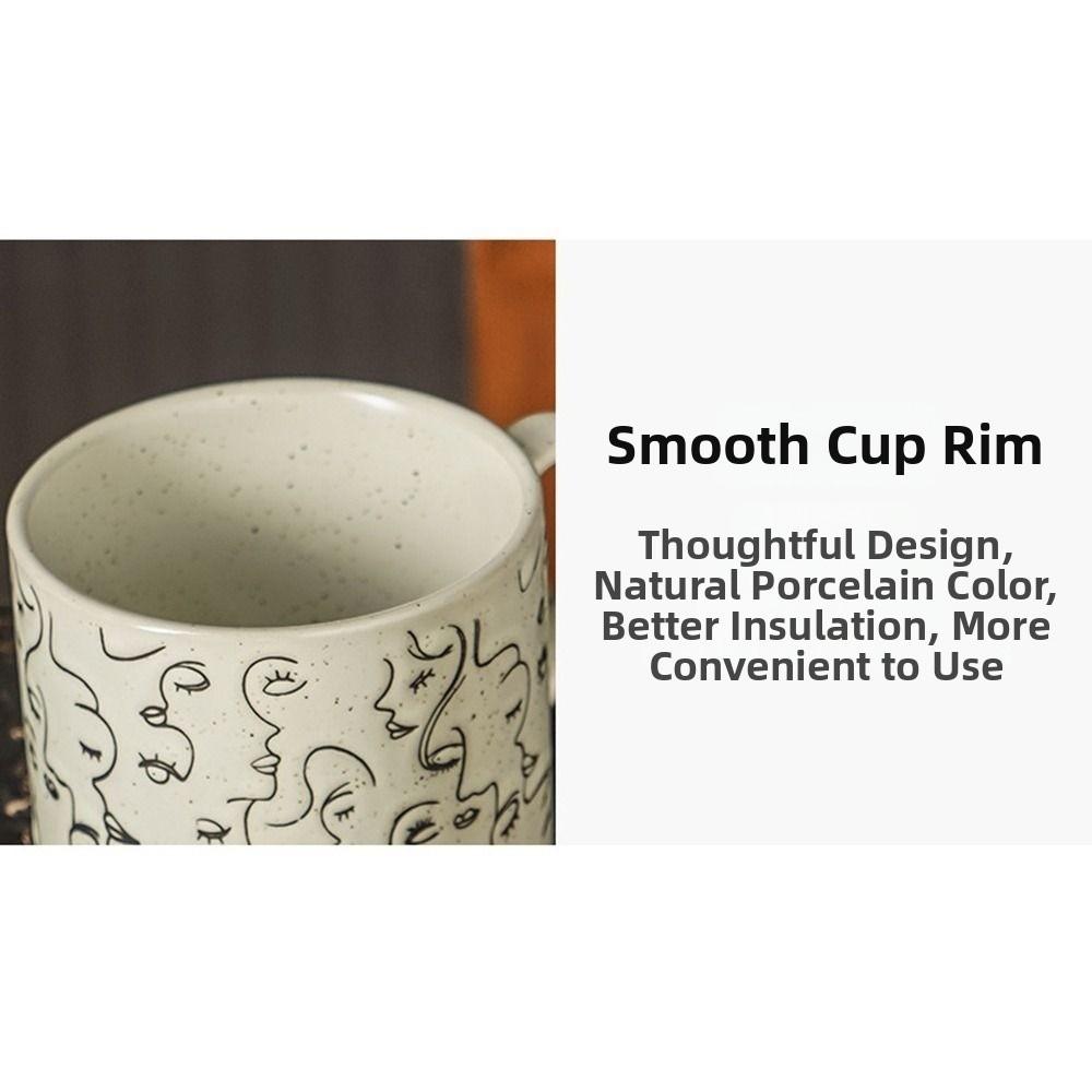 Hand-painted Ceramic Coffee Mug High Temperature Resistant Pottery Drinkware Home Use