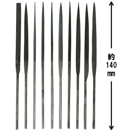 E-Value Precision Files, 10-Piece Set, for Precision Work on Iron, Aluminum, Plastic, and More