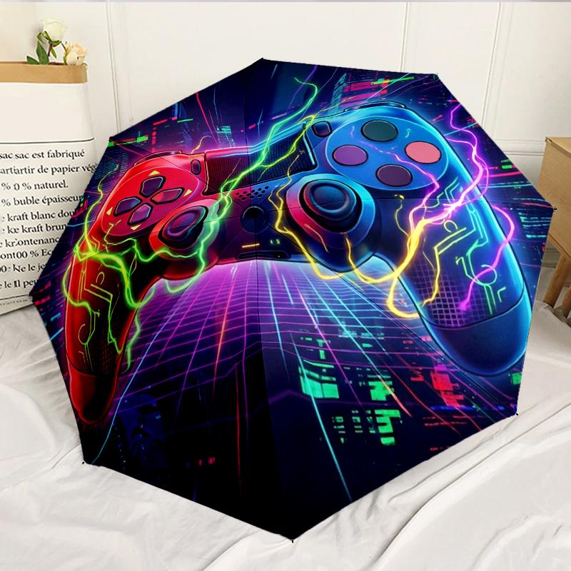 

Music And Gaming Fusion 8-Frame for Travel, camping, Casual Lightweight Portable Umbrella, Essential for every family Holidays Birthday Gift