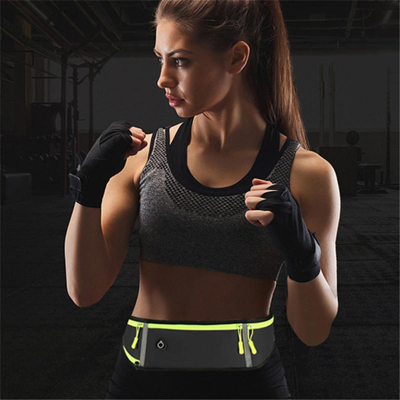 Running Waist Bag Women Men Sport Waterproof Comfortable Gym Safty Reflective Tape Cycling Phone Waist Packs Small Hanging Bag