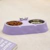 Double Bowl Puppy Food Feeder Stainless Steel Pet Drinking Dish Kitten Feeding Bowl  Pet Supplies