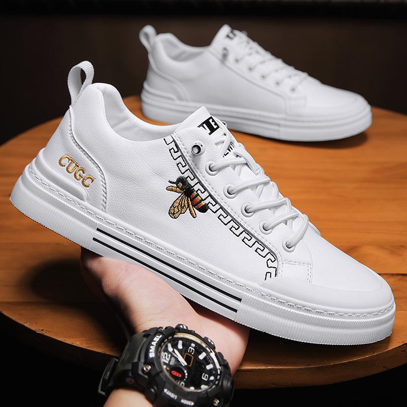 

Fashion leather board shoes versatile trend men s shoes foot boy casual leather shoes 39