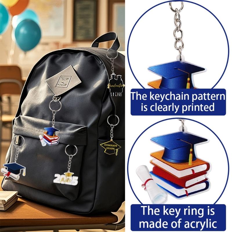 Elegant Doctoral Hat Design Graduation Keepsake Bag Ornament Party Decoration Charm Ideal for Graduates and Teachers