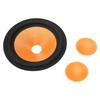 2PCS Orange Paper Speaker Cone Rubber Surround Drum Paper Subwoofer Cone  Subwoofer Replacement