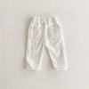 Children's Spring/Autumn Soft Jeans - Unisex, Ages 0-6, Casual Western Style Solid Color