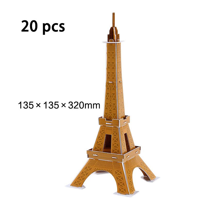 Bastel Architektur 3D Pappe Puzzle Spielzeug Notre Dame de Paris Eiffelturm Basilius-Kathedrale Weltberühmtes Architekturmodell Spielzeug