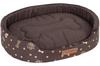 Oval Dog Cat Bed, Brown Velvety M 58X47
