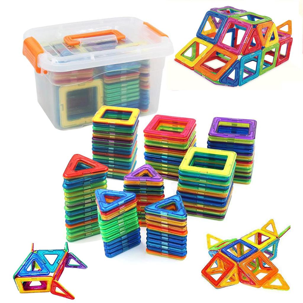 Rui yue Magnetické bloky Magnetické hračky Magnetické hračky Magnetické bloky Magnetické hračky Hračky 90KS Čtverce 45 x Trojúhelníky x 45 Vhodné pro děti od 6 let