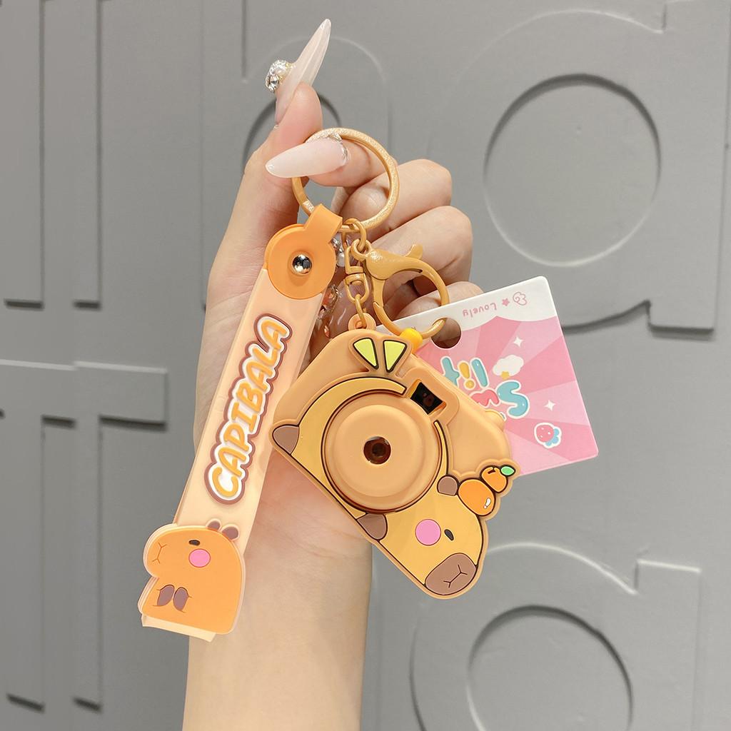 Cartoon Charming Capybara Keychain Adorable Pvc Bag And Decoration Car