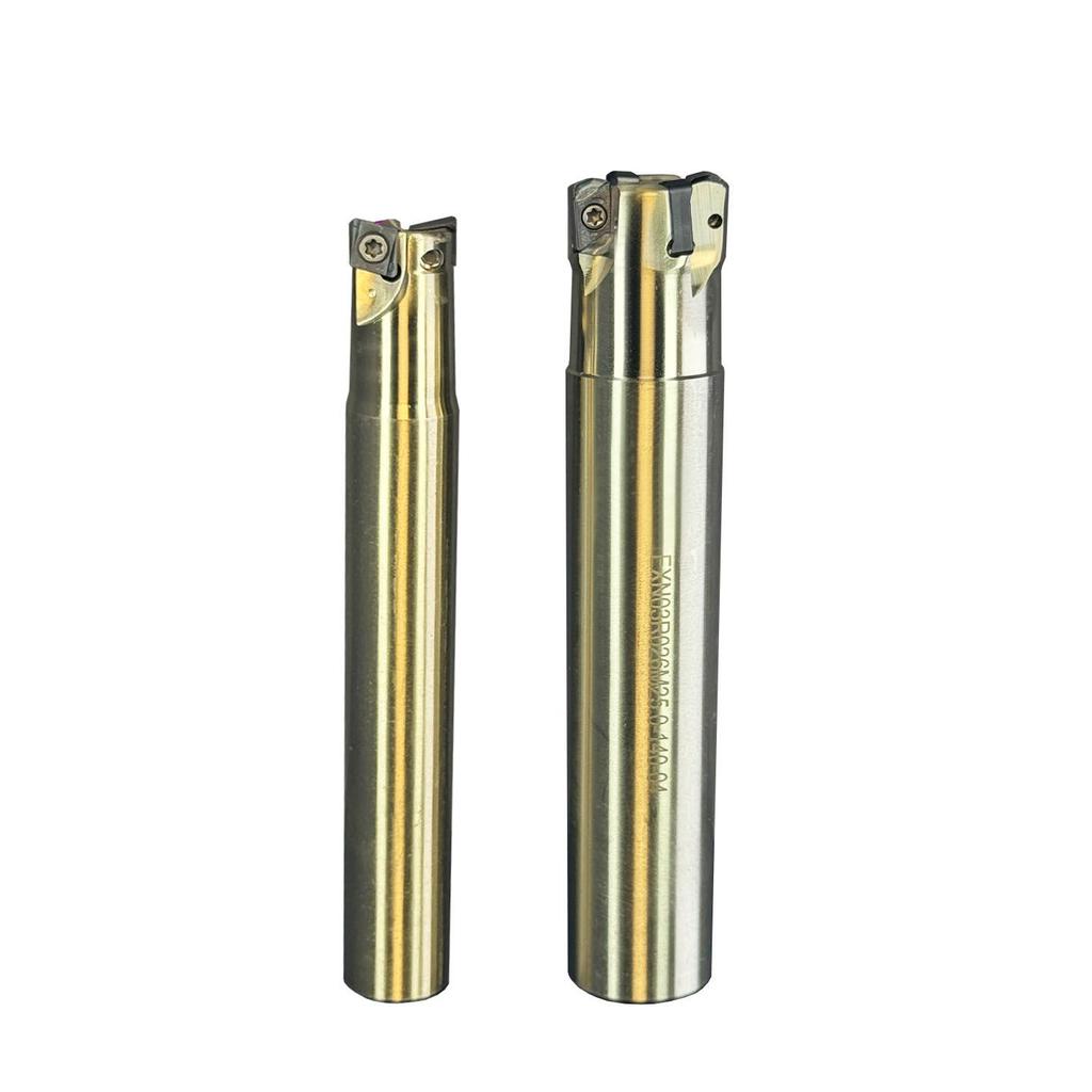 Shock-Resistant Fast Feed Milling Cutter Holder with Double-Sided Exn03R Toshiba lnmu0303 Insert for 4NTE90 Roughing.
