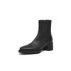 Krazing Pot Microfiber Round Toe Thick Heels Modern Boots Size 42 Zip Platform Beauty Lady Women Ankle Boots