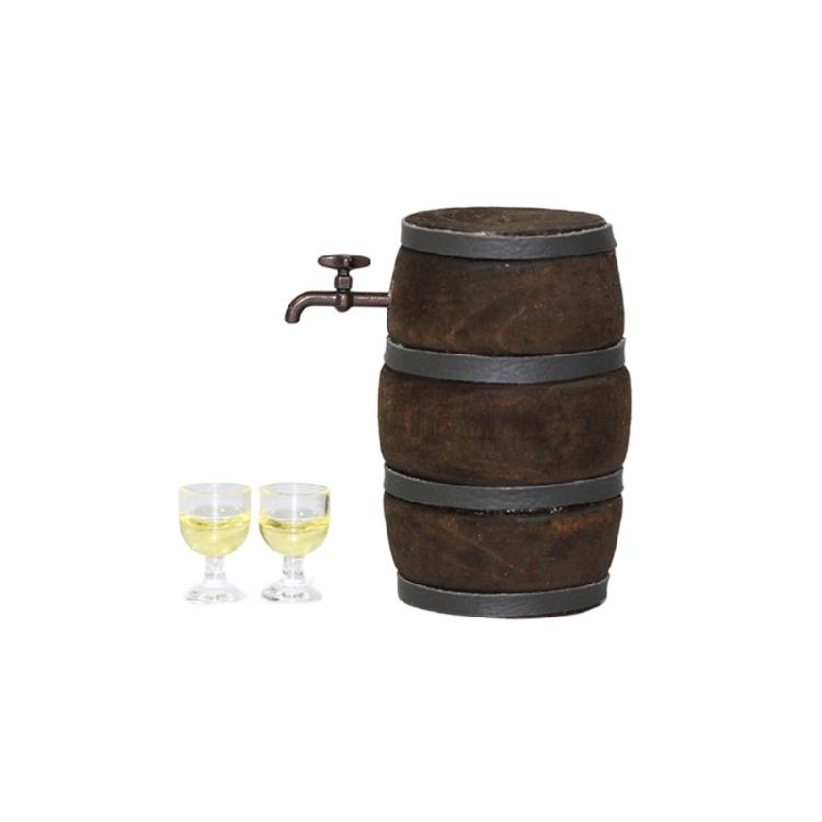 

Realistic Miniature Wine Barrels and Wine Glasses For 1/12 Doll House Setup And Children Imaginative RolePlay Game Supply жовтий