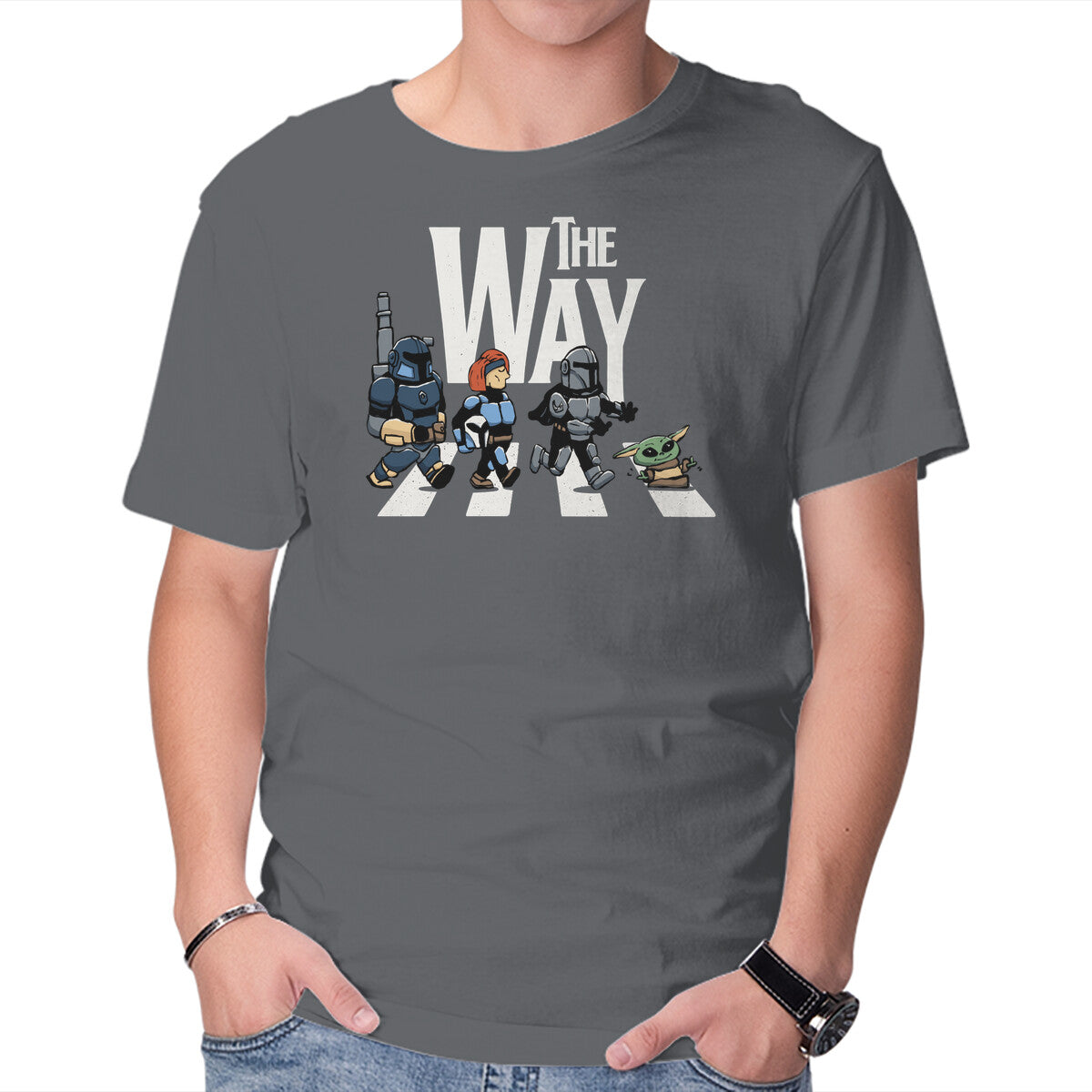 Unisex Crew Neck T-Shirt The Abbey Way Graphic Short Sleeve Casual Tee M