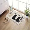 Cute Cat Print  Welcome Doormat Non-Slip Machine Washable Carpet for Living Room Bedroom Bathroom Kitchen and Laundry Rug