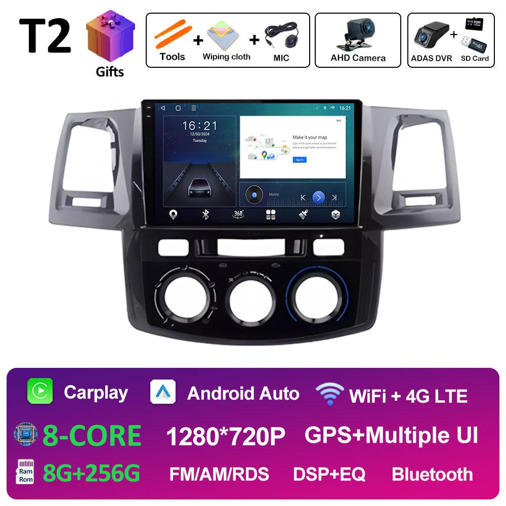 Smart System Wireless Carplay For Toyota Fortuner HILUX Revo Vigo 2007 2018 2019 - 2015 Android OS Car Multimedia Radio Player