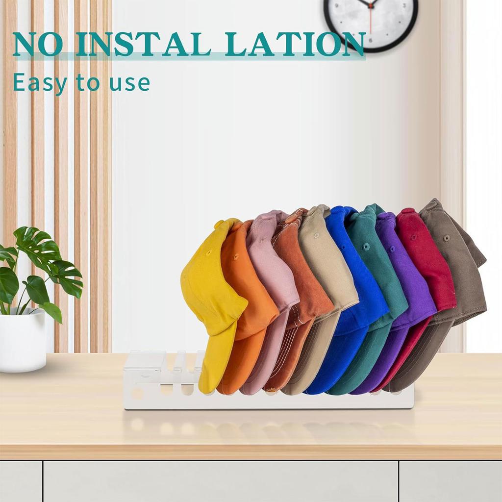 Set of 1/2 Acrylic Hat Stand for Baseball Caps Hat Display Rack Practical Hat Organizer Household Hat Holder Shelf