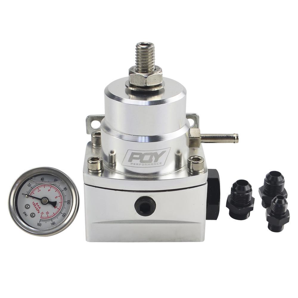 Regulator de presiune de înaltă presiune AN8 cu boost -8AN 8/8/6 Regulator de presiune de combustibil cu manometru