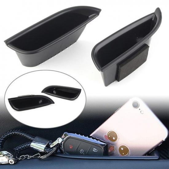 2Pcs Car Front Door Handle Storage Box Tray Bin Kit For Cadillac ATS 2015-2018