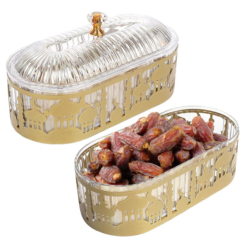 Ramadan Candy Food Tray EID Mubarak Decoration For Home Dessert Box 2025 Ramadan Kareem Islamic Muslim Party Supplies Eid Gifts