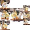 Cute Mini Plush Duck Keychain Soft Stuffed Animal Toy White And Yellow Colors