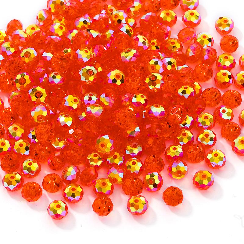 84pcs Czech Faceted Rondelle Beads 8mm AAA Crystal Glass Loose Spacer Beads for DIY Jewelry Bracelet Craft Making Supplies