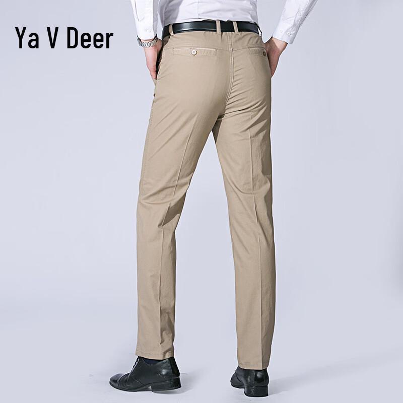 Yalu Men s Business Casual Straight-Leg Trousers 34