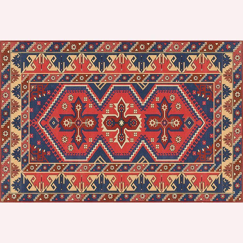 Vintage Floral Print Area Mat - Foldable, Distressed Design, Machine Washable, Non-Slip Rubber Backing, Perfect for Bedroom, Living Room, Dining Room