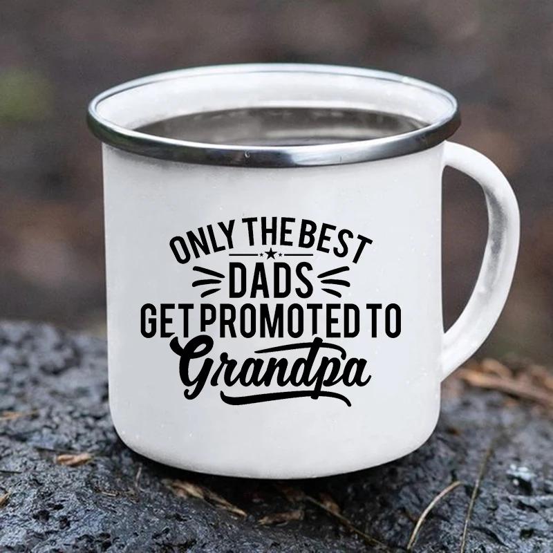 Original Breakfast Cups To Sublimate World's Best Grandpa Print Creative Enamel Coffee Mugs Cup of Coffee Travel Mug Kawaii Beer