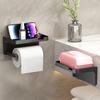 Toilet Paper Holder with Storage Shelf Strong Load-bearing Simple Installation Self-Adhesive Roll Paper