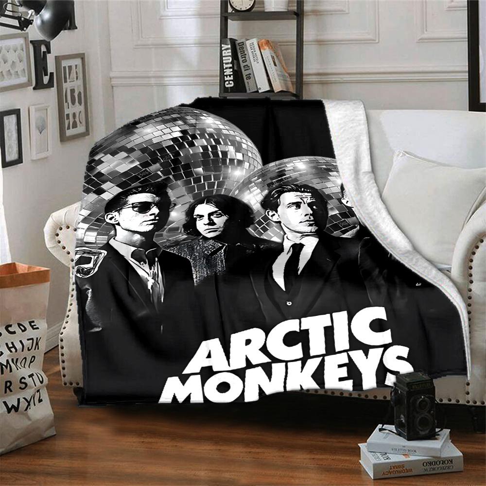 Arctic Monkeys Disco Ball Flannel Blanket Super Soft Warm Cozy Blanket For Sofa Bed Office Travel Allseason Home Decor Gift