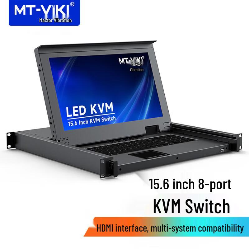 MT-viki 15.6-inch Rackmount HDMI KVM Switch with Integrated Display
