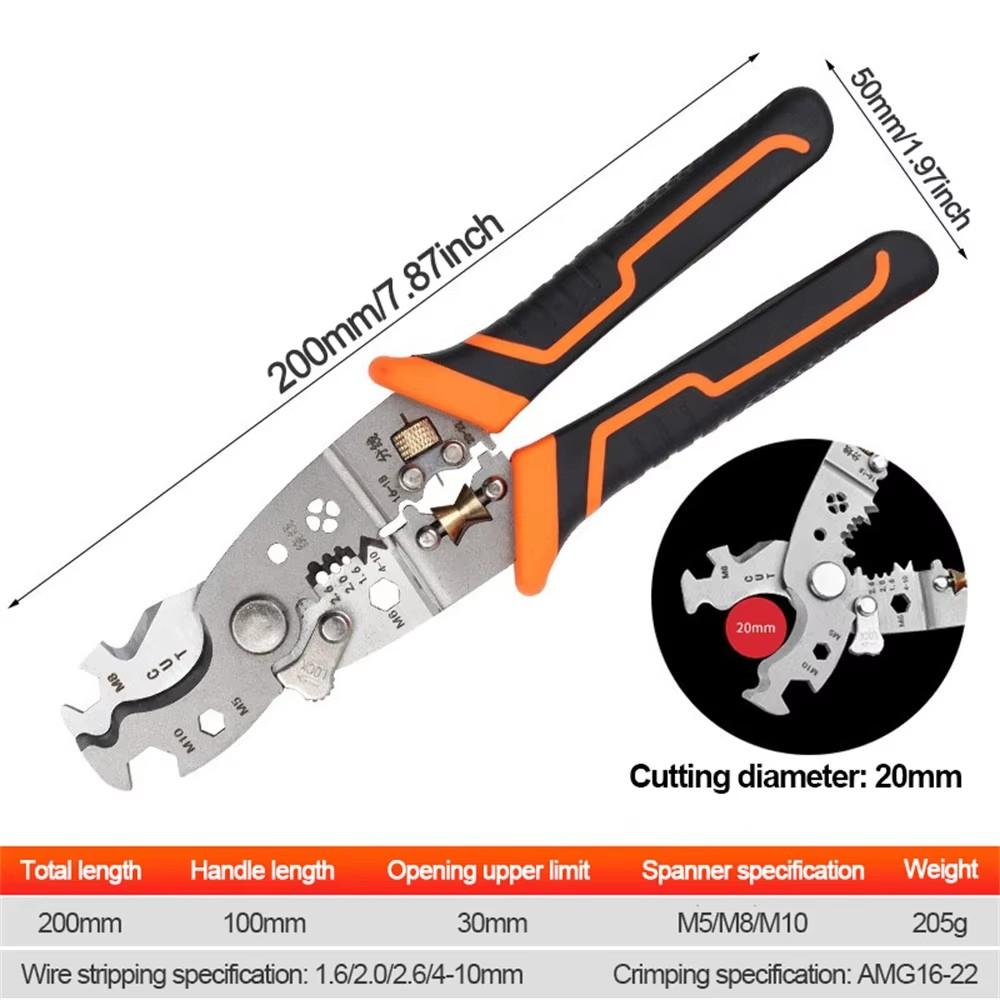 28-in-1 Multifunctional Wire Crimper Plier Cable Cutter Adjustable Automatic Electrical Wire Stripping Pliers Terminal Hand Tool