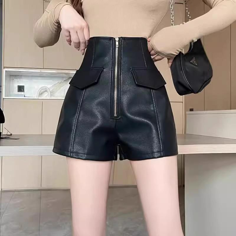 

Women s Spring 2024 Black PU Leather High Waist Midi Pencil Skirt 4XL