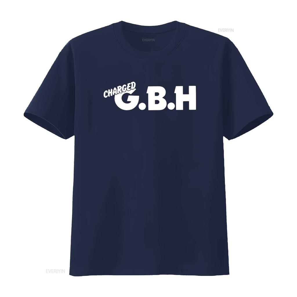 GBH Punk Rock Charged T Shirt Music Band Print vintage Washed designer clothes graphic streetwear Casual fashion homme