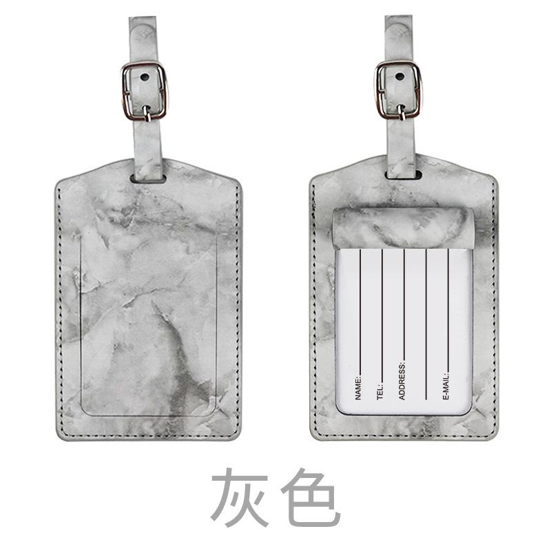 Multi-color boarding pass, free card paper pu leather marble pattern can be determined LOGO oil edge luggage tag