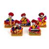 Recycled Rajasthani Musician Bawla Puppets Idol, Multicolor - 7 X 28 Cm