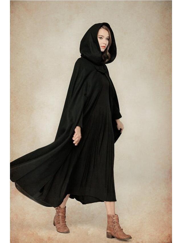 2024 Herbst/Winter Damen Langer Schal Umhang Mantel: 5 Farben, Übergröße