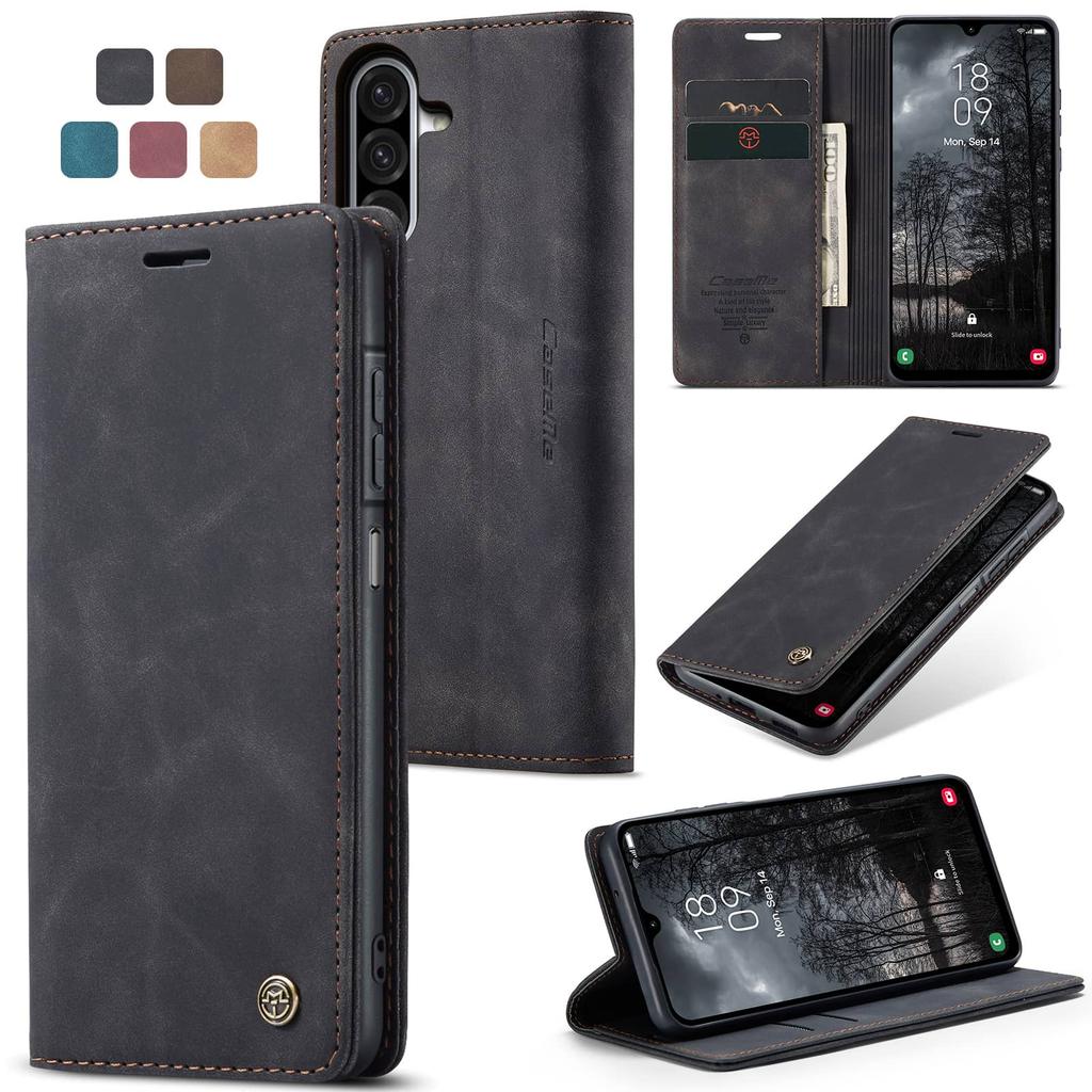 Custodia Portafoglio a Libro per Samsung Galaxy A17, Copertina a Libro Magnetica in Pelle con Porta Carte, Supporto - Custodia Durevole Antiurto in TPU