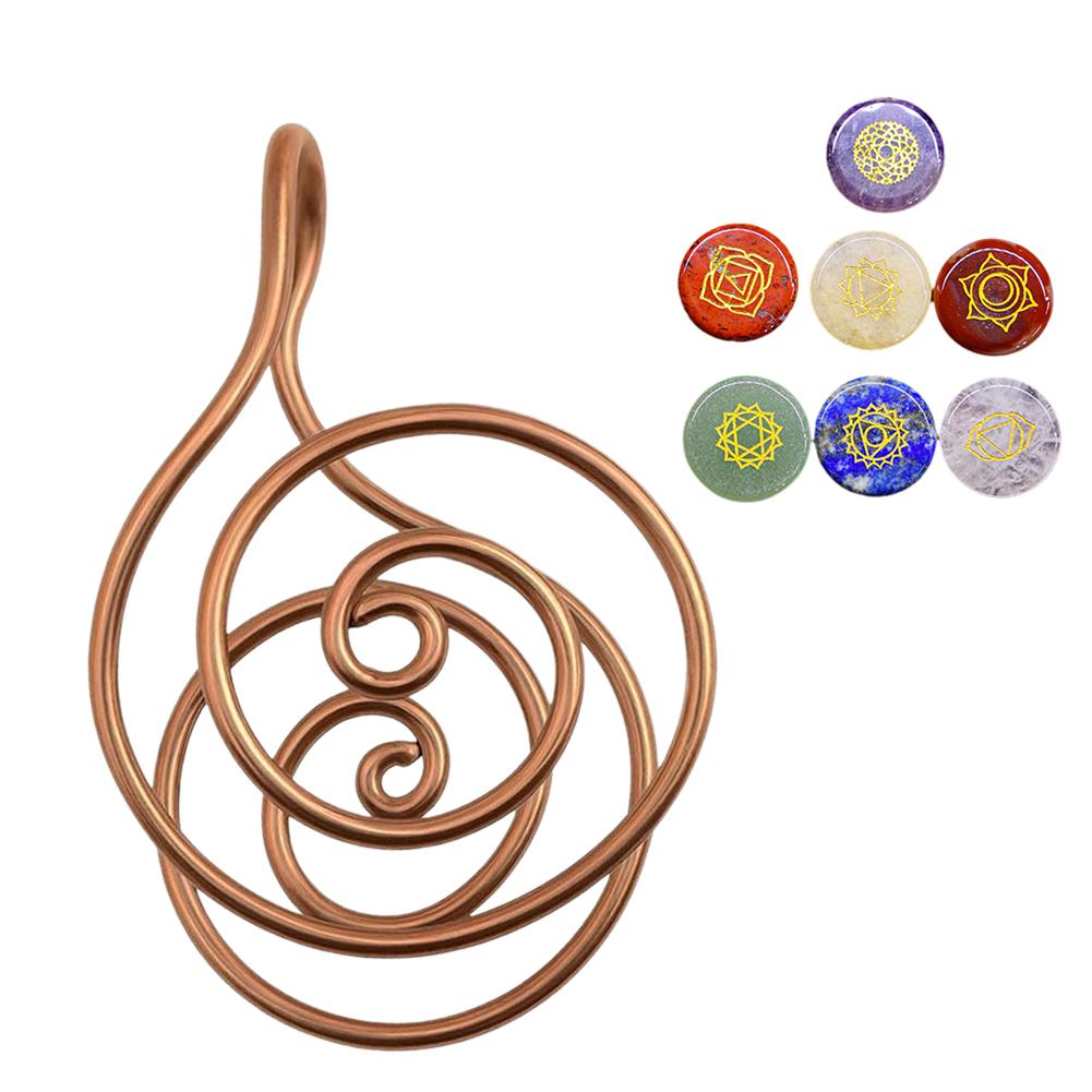 7 Chakra Natural Stone Healing Crystal Set - 25mm Polished Reiki Palm Pocket Gemstones, Solves Spiritual Balance & Meditation